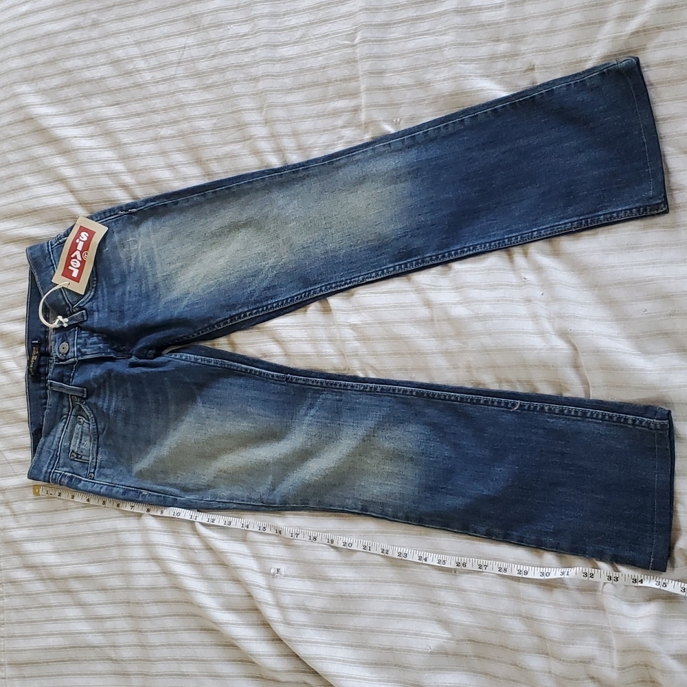 Levi's.  Too superlow 524 jeans. I Ultra low rise . Stretch denim. Blue. Size 0M